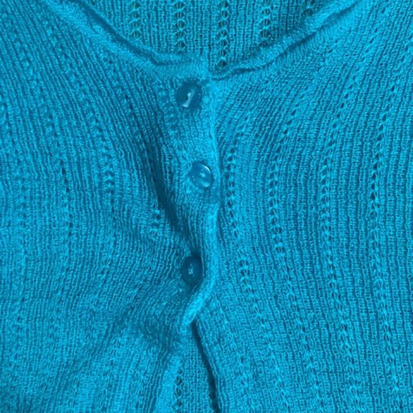 Turquoise Movie Night Sweater - Picture 4 of 7